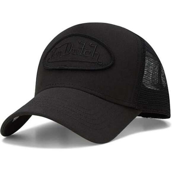 Unisex trucker hat adjustable snapback mesh baseball cap curved bill white - Picture 8 of 8